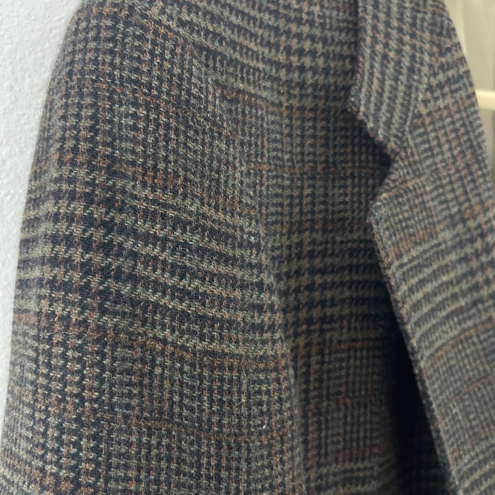 Vintage Wool Houndstooth Blazer Mens 42R Tweed USA Classic Preppy - Picture 5 of 11